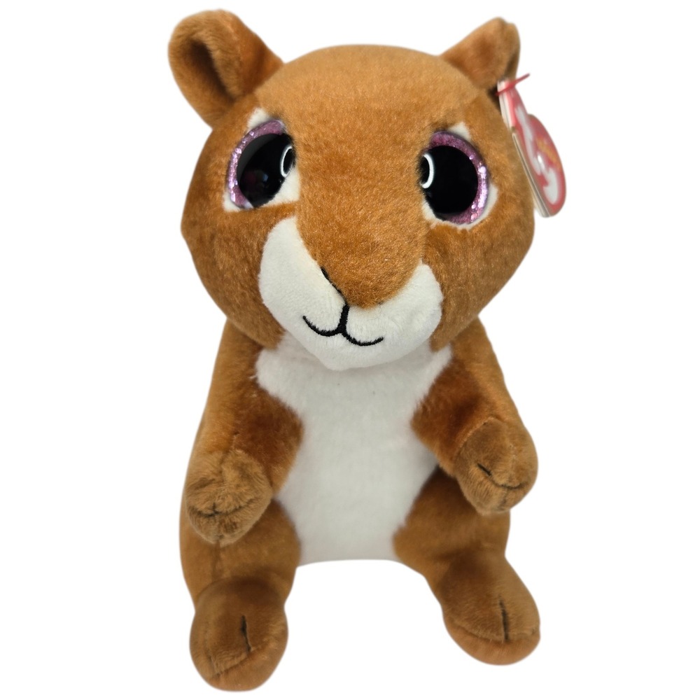 Ty Squire‎ Squirrel Beanie Baby 6" Forest Stuffed Animal Plush VelveTy NWT